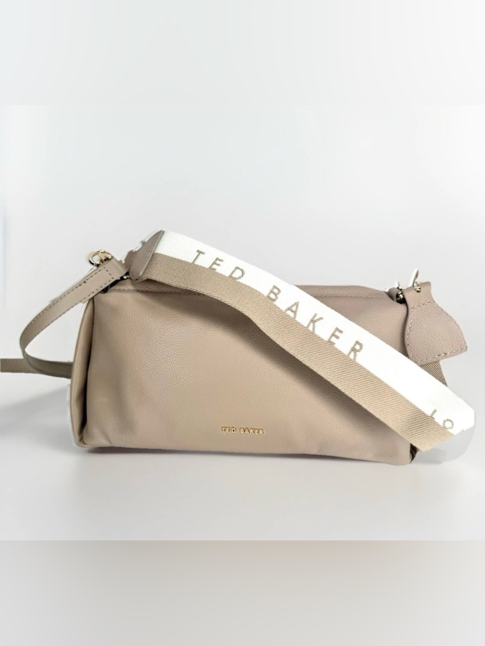 NEW Ted Baker Genuine Leather Taupe color 2 straps bag
